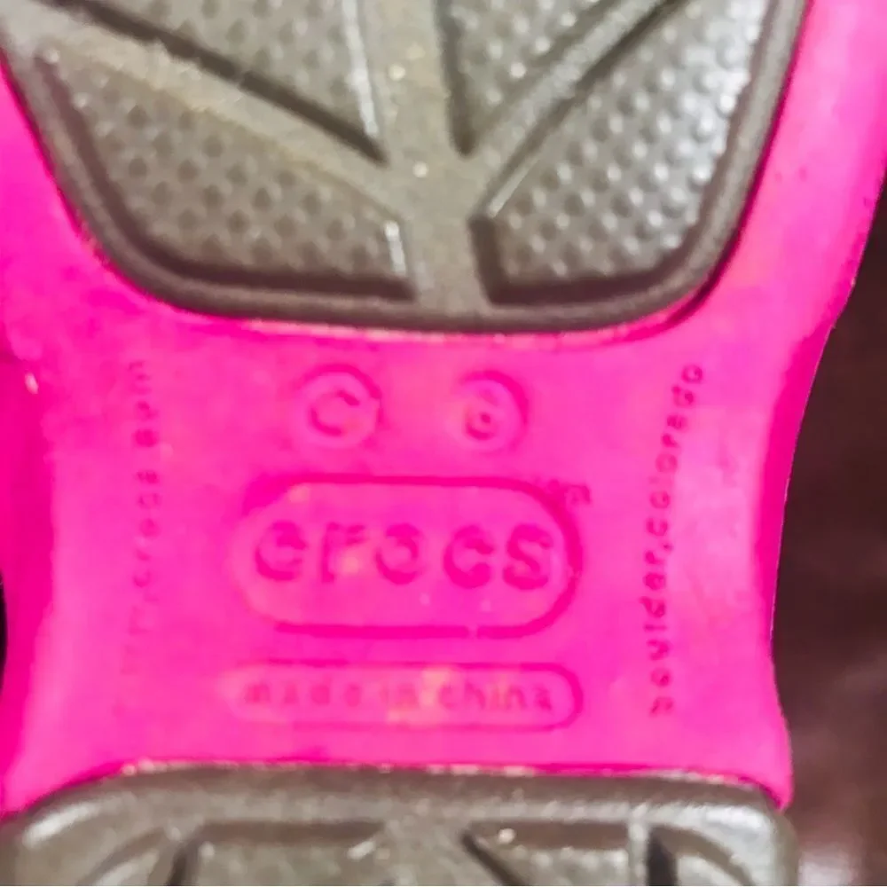 ✅Crocs toddler pink lace tie shoes